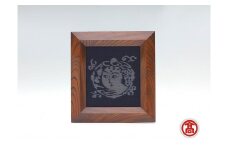 額入り棟方志功観音様絵絣　［髙島屋選定品］【安来織 棟方志功 観音様 額 欅 絣 織物 民芸品 伝統 綿 素朴 温かみ 手織り インテリア 島根県 安来市】