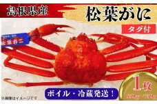 松葉ガニ650g～750g（1枚入り）【タグ付き ブランド ズワイガニ ボイル 姿 1匹 冷蔵 島根県 国産 おすすめ 美味しい 高級】