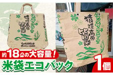 「米袋エコバッグ」【エコバッグ コメ袋 エコ  バッグ 鞄 トートバッグ マイバッグ eco SDGs 米バッグ クラフト おしゃれ オリジナル オンリーワン 手作り 福祉 丈夫 高耐久 破れにくい 大容量 軽い 手作業 ピクニック お出かけ ご当地 お土産 島根県 安来市】