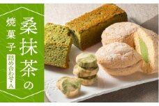 桑抹茶の焼菓子詰め合わせA（桑抹茶バターケーキ(130g)×1個・桑抹茶ブッセ(35g)×5個・桑抹茶クッキー(5g×12枚)×1袋）【TR-1】｜送料無料 抹茶 桑抹茶 クッキー バターケーキ ブッセ お菓子 洋菓子 スイーツ 焼菓子 おまかせ ランダム 詰め合わせ 贈物｜
