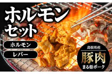 まる姫ポーク ホルモンセット ホルモン(味噌/ねぎ塩) レバー(味噌/ねぎ塩)【AK-4】｜送料無料 国産 まる姫ポーク 豚肉 ぶた肉 ぶたにく 肉 ホルモン レバー 味付き 味付け 焼肉 やきにく BBQ バーベキュー 小分け パック 江津市｜