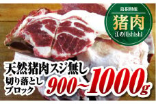 江の川shishi 切り落とし ブロック 900g～1000g AI-2 猪肉 いのしし肉 イノシシ肉 ジビエ スジ無し 煮込み用 角煮 焼肉用