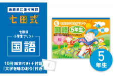 プリント 江津市限定返礼品 七田式小学生プリント 国語 5年生 【SC-47】｜送料無料 しちだ 七田式 小学生 5年生 国語 こくご プリント 思考力 子育て 教育 教材 教材セット 勉強 こども 子ども キッズ 知育 学べる セット トレーニング プレゼント｜