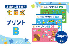 江津市限定返礼品 七田式プリントB 3歳半～5歳 【SC-50】｜送料無料 しちだ 七田式 3歳 4歳 5歳 就学前 幼児 子育て 教育 教材 こども 子ども キッズ 知育 プリント 勉強 短時間 学べる セット トレーニング 知育トレーニング 贈答用 プレゼント ｜