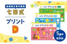 江津市限定返礼品 七田式プリントD 5歳半～就学前 【SC-52】｜送料無料 しちだ 七田式 5歳 6歳 就学前 幼児 子育て 教育 教材 こども 子ども キッズ プリント 勉強 短時間 知育 学べる セット トレーニング 知育トレーニング 贈答用 プレゼント｜
