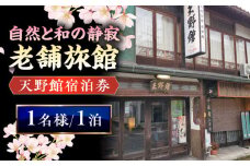 【本館】桜と日本庭園の老舗旅館「天野館」宿泊券(1名様・1泊お食事なし)  島根県雲南市/有限会社　天野館 [AICP001]