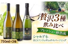奥出雲葡萄園 シャルドネセット ワイン お酒 国産 セット 熟成ワイン 熟成 飲み比べ 酒 ギフト 白 白ワイン 辛口 果実酒 お祝 贈答用 アルコール パーティー フルボトル 島根県雲南市/有限会社 奥出雲葡萄園 [AICS043]