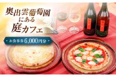 奥出雲葡萄園 庭カフェお食事券6,000円 チケット 島根県 島根 雲南 雲南市 お食事券 食事券 ギフト券 グルメ 食事 旅行 観光 チケット 利用券 島根県雲南市/有限会社奥出雲葡萄園 [AICS076]