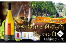 奥出雲葡萄園 杜のワイン白　木次乳業チーズセット   国産 ワイン セット 島根県雲南市/有限会社奥出雲葡萄園 [AICS081]
