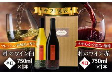 奥出雲葡萄園 【ギフト包装】杜のワイン 白・赤 2本セット お酒 ギフト 国産 熟成ワイン 熟成 酒 赤 赤ワイン 白 白ワイン 辛口 果実酒 お祝 贈答用 アルコール フルボトル 飲料 島根県雲南市/有限会社奥出雲葡萄園 [AICS083]