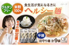 グルテンフリー米粉100%麺 田守り麺（平麺）100g入×9袋  | グルテンフリー 米粉 100% 麺 田守り麺 島根県雲南市/有限会社木村有機農園 [AICU003]