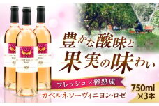 奥出雲葡萄園 カベルネソーヴィニヨン・ロゼ 3本セット お酒 国産 ロゼ ロゼワイン 熟成ワイン 熟成 酒 ギフト 果実酒 お祝 贈答用 アルコール パーティー フルボトル 島根県雲南市/有限会社奥出雲葡萄園 [AICS022]