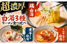 白湯ラーメン（鶏白湯・にぼパイ・トムパイ）3種食べ比べセット 島根県雲南市/多納屋 [AIBW004]