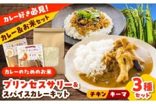 【先行予約】　【2025年10月初旬より順次発送】25年度産 カレーのためのお米「プリンセスサリー」1kg×1袋【2種のカレーキット付き】 米 うるち米 代替米  島根県雲南市/出雲SPICE LAB. [AIAD004]