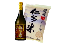 出雲國仁多米堪能セット【日本酒 純米大吟醸 仁多米 セット コシヒカリ 2kg 720ml 酒 お酒 地酒 晩酌 アルコール プレゼント 贈り物 贈答 ギフト ブランド米 お米 米 精米 白米】
