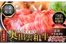 【冷蔵配送】全国大会W受賞！奥出雲和牛赤身すき焼き肉300g （みんな喜ぶ極上赤身すき焼き肉）【すき焼き すきやき すき焼 黒毛和牛 奥出雲和牛 牛肉 赤身 300g】