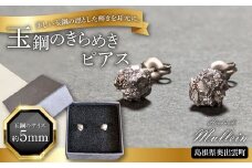 玉鋼のきらめきピアス【ピアス アクセサリー 玉鋼 プレゼント 贈り物 ギフト お祝い 贈答 たたら製鉄 一点物 チタン オシャレ】