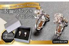 玉鋼のきらめきイヤリング【イヤリング アクセサリー 玉鋼 プレゼント 贈り物 ギフト お祝い 贈答 たたら製鉄 一点物 オシャレ】