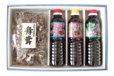 乾燥舞茸醤油セット（だし醤油、めんつゆ、醤油、乾燥舞茸）【 めんつゆ 舞茸 醤油 だし醤油 しょうゆ 乾燥 舞茸 ギフト 贈答用 国産 Ａ-92 】