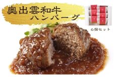 桂＜結＞奥出雲和牛のハンバーグ6個セット【 贅沢 島根県 しまね和牛 国産 黒毛和牛 ブランド牛 冷凍  晩御飯 ハンバーグ 牛肉 100％ はんばーぐ プレミアムハンバーグ 記念日 パーティー ご褒美 ごちそう お取り寄せ ギフト プレゼント レトルト 冷凍 個包装 贈答用 おもてなし 御中元 お歳暮 C-123】