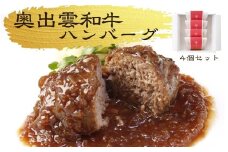 桂＜縁＞奥出雲和牛のハンバーグ4個セット【 贅沢 島根県 しまね和牛 国産 黒毛和牛 ブランド牛 冷凍  晩御飯 ハンバーグ 牛肉 100％ はんばーぐ プレミアムハンバーグ 記念日 パーティー ご褒美 ごちそう お取り寄せ ギフト プレゼント レトルト 冷凍 個包装 贈答用 おもてなし 御中元 お歳暮 C-122 】