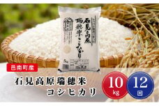 令和6年産【定期便12回】邑南町産石見高原瑞穂米10kg