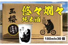 悠々燗々純米酒　180ml×30個