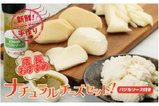 【島根県産】店長おすすめナチュラルチーズセット！バジルソース付き