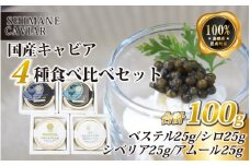 キャビア4種食べ比べセット計100g（4種各25g）