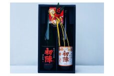 津和野の地酒『初陣』純米酒と純米辛口原酒の2本セット(水引の飾り付き)【1209485】
