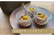 ＜冷凍でのお届け＞天然栗をふんだんに使った「モンブラン」(3個セット)【1363177】