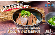 迷いガツオ炙り漬け 8食計520ｇ 本ガツオ カツオ 漬け丼 海鮮丼 小分けパック お茶碗1杯分 薄切り 簡単調理 漬け 丼 CAS凍結