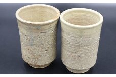 焼火窯　湯呑み2個セット（灰釉系）
