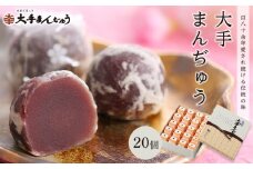 大手まんぢゅう　20個入【和菓子 菓子 饅頭 まんじゅう 岡山県 おすすめ 人気】