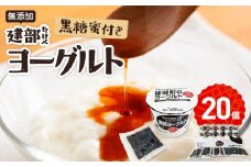 無添加　建部ヨーグルト（黒糖蜜付き）20個