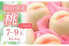 桃 2025年 先行予約 ご家庭用 おかやま の 桃 約1.8kg（7～9玉） もも モモ 岡山県産 国産 フルーツ 果物