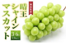 ぶどう［2025年先行予約］晴王 シャインマスカット 3房～6房（2.5kg以上）岡山県産 | フルーツ 果物 くだもの ぶどう ブドウ シャインマスカット 晴王 国産 岡山県産 食品 人気 おすすめ 送料無料 ギフト 贈り物 贈答品 プレゼント 果物 くだもの フルーツ ぶどう ブドウ シャインマスカット 晴王
