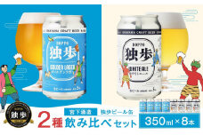 独歩ビール 缶 350ml × 8本 2種 飲み比べ セット 宮下酒造