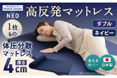 NEO ダブル 1枚もの【ネイビー】 日本製 高反発 マットレス 1枚もの メディカルスリーパーNEO【マット 高反発マットレス 高反発ベッド 人気マットレス ベッド 人気 おすすめ 岡山県 倉敷市】