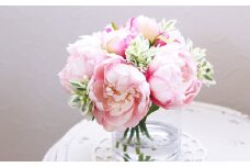水換え不要!!ピオニー（芍薬）の花瓶に入った花束：pink