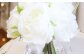 空気をキレイに♪水換え不要!!ピオニー（芍薬）の花瓶に入った花束：white