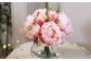 水換え不要!!ピオニー（芍薬）の花瓶に入った花束：Pink【1色】