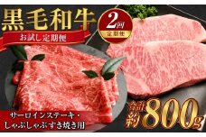 【定期便2か月】岡山 黒毛和牛 美星牛 A4等級以上 牛脂付き お試し定期便 合計約800g 生産者直送便 美星町 美星牧場 定期便【黒毛和牛 肉 牛 岡山県 倉敷市 おすすめ 人気】