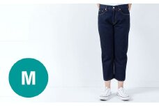 【Mサイズ】甘織デニムボーイフレンドアンクル丈パンツ 73388 DEEPBLUE（ワンウォッシュ） デニム ズボン パンツ ジーンズ 岡山県 倉敷市