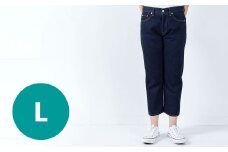 【Lサイズ】甘織デニムボーイフレンドアンクル丈パンツ 73388 DEEPBLUE（ワンウォッシュ） デニム ズボン パンツ ジーンズ 岡山県 倉敷市