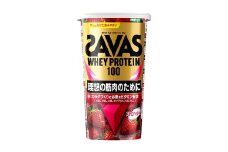 明治 ザバス ホエイプロテイン100 ストロベリー【280g 1個】 SAVAS プロテイン 明治プロテイン 健康 健康食品 美容 ボディメイク 体づくり 筋トレ 人気 おすすめ 岡山県 倉敷市