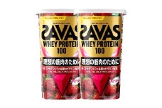 明治 ザバス ホエイプロテイン100 ストロベリー【280g 2個】 SAVAS プロテイン 明治プロテイン 健康 健康食品 美容 ボディメイク 体づくり 筋トレ 人気 おすすめ 岡山県 倉敷市