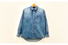 【XLサイズ】岡山県児島 ヴィンテージデニムシャツ（男女兼用）【デニム デニムシャツ シャツ ヴィンテージ ジーンズ ストレッチ ファッション 衣類 岡山県 倉敷市 おすすめ 人気】