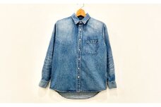 【XXLサイズ】岡山県児島 ヴィンテージデニムシャツ（男女兼用）【デニム デニムシャツ シャツ ヴィンテージ ジーンズ ストレッチ ファッション 衣類 岡山県 倉敷市 おすすめ 人気】