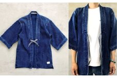 【特大サイズ】BLUE SAKURA 刺し子着物 ジャケット（半袖）DNTSW07ID 着物 ジャケット モダンジャケット 上着 服  ファッション  岡山県 倉敷市